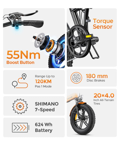 Engwe EP-2 Boost Foldable Electric Bike image 6