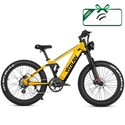 Vitilan T7PRO Full Suspension Mountain E-bike