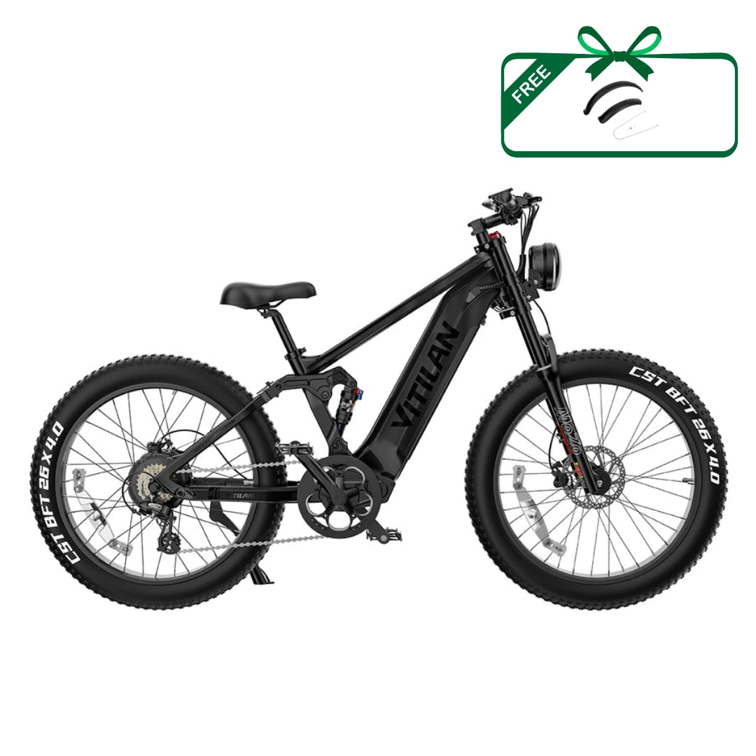 Vitilan T7PRO Full Suspension Mountain E-bike