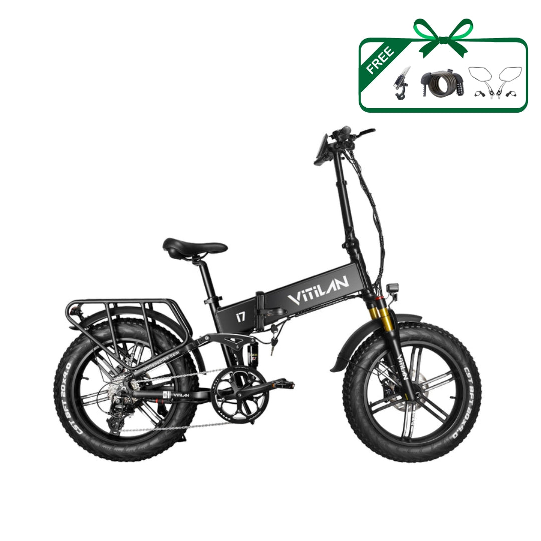 Vitilan I7 Pro Folding Full Suspension Electric Bike