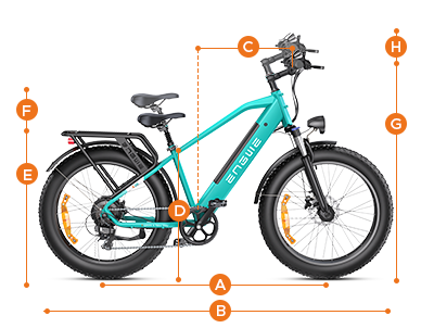 ENGWE E26 Fat Tyre Electric Bike Available on the Cycle to Work Scheme - Size