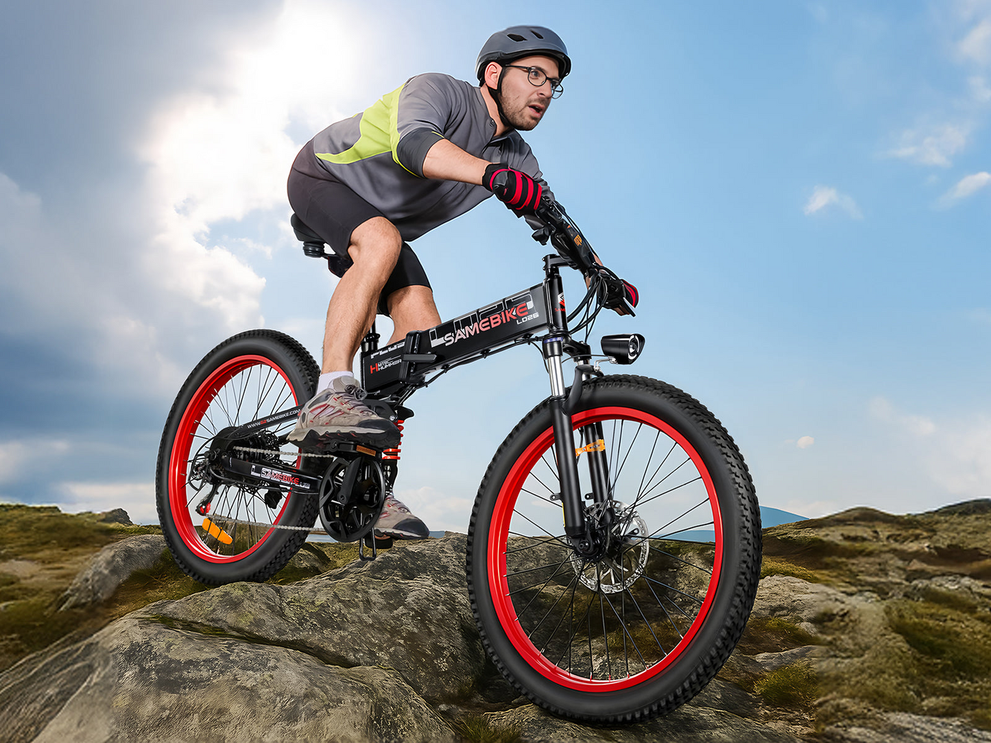 Samebike LO26 Plus Powerful 26" Fat Tire Foldable Ebike