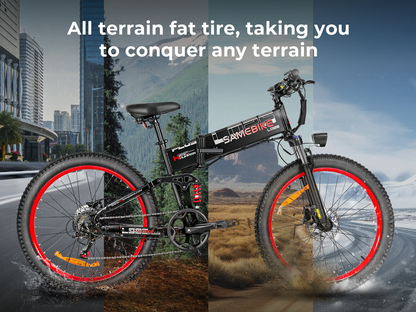 Samebike LO26 Plus Powerful 26" Fat Tire Foldable Ebike