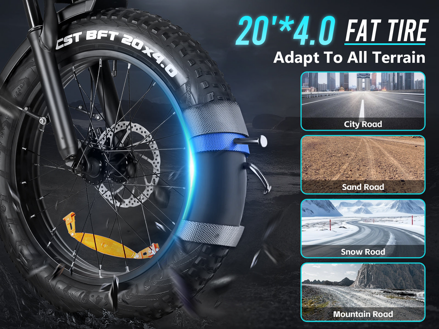 Samebike RS-A02 Pro Fat Tire Off Road Ebike