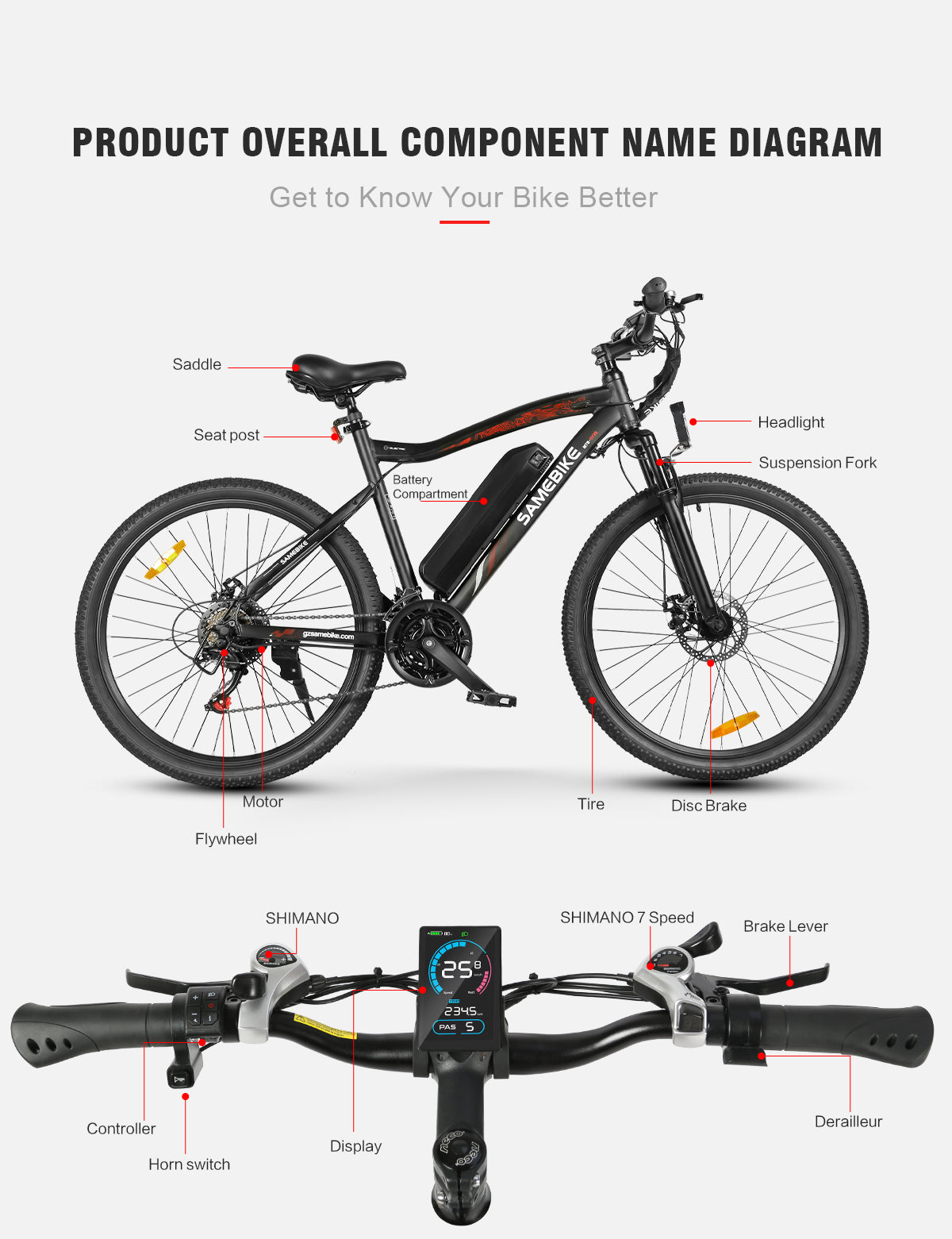 Samebike SY26-II Mountain Electric Bike